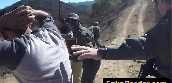 Sexy latina gets stripped and fucked by border patrol agent